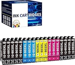 18 Paquetes 603XL Cartuchos de Tinta Compatible con Epson 603 XL Multipack Tinta 603 XL para Epson XP-3100 XP-2100 XP-2105 XP-2150 XP-3150 XP-4100 Workforce WF-2810 WF-2820 WF-2830 WF-2835 WF-2850