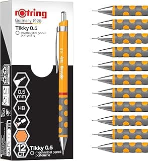 Rotring Portaminas Tikky | HB 0,5 mm | Cuerpo caléndula | Ligero con agarre de goma