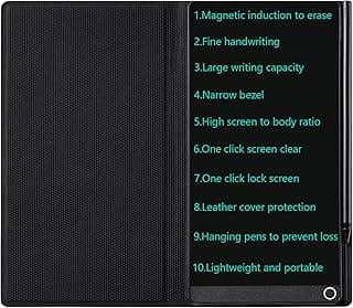 Czemo Pizarra de escritura LCD para adultos de 6,5 pulgadas con funda, reutilizables, tableros de escritura LCD, pizarra mágica para oficina, aula, memo, notas, monocolor