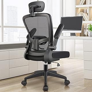 FelixKing Silla de Oficina ergonómica con reposacabezas Ajustable, reposabrazos, Soporte Lumbar, Respaldo Alto, Silla de Escritorio con una Capacidad de Carga de 136 kg, Negro