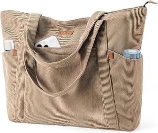 Lekespring Bolsa Tote Bag Grande Bolsa de Playa Mujer, Bolso Shopper, Bolso Ordenador Portatil con Compartimento para Portátil de 17 Pulgadas, Elegante Bolsos Bandolera para Trabajo Escuela