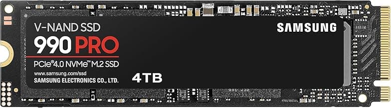 Samsung 990 PRO 4TB hasta 7.450MB/s PCIe 4.0 NVMe M.2 (2280) SSD interno (MZ-V9P4T0BW)
