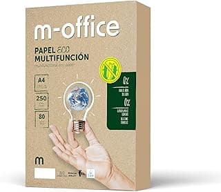 Papel Reciclado din A4, Paquete de Folios A4 80gr, Papel para Fotocopiadora e Impresora, Paquete de 250 Folios A4 100% Hojas Reciclado · m-office (1 paquete)