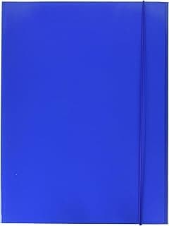 Esselte carpeta de 3 solapas, Capacidad 150 hojas, tamaño 25 x 35, cierre con elástico redondo, comprimido, lote de 5, Azul, Linear, 390341050