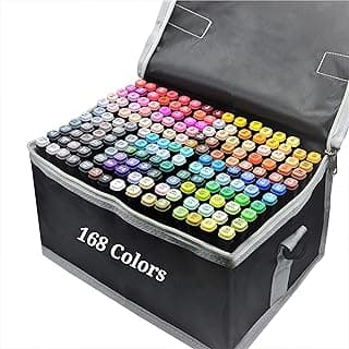 Rotuladores alcohol Marcadores permanente 168 colores marcadores artísticos, bolígrafo profesional de doble punta, permanente para adultos y niños, marcadores de bocetos a base de alcohol