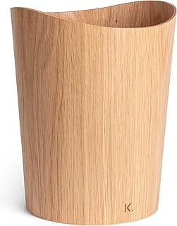 Kazai. Papelera Oficina Madera Auténtica Börje | Cubo Madera para Oficina, Habitación Infantil, Dormitorio y más | 9 litros | Roble
