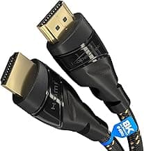 KabelDirekt – 8K/4K HDMI Cable – 1,5m – 8K@60Hz (Extra de cobre para Ultra HD rápido, cubierta de nailon, 4K@120Hz/8K@60Hz – High Speed HDMI con Ethernet, Blu-ray/PS5/XBO Serie X/Switch, negro)