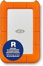LaCie Rugged Mini 1TB, disco duro externo portátil, 2.5", para PC Mac iPad & iPhone, Data Rescue Service (LAC301558)