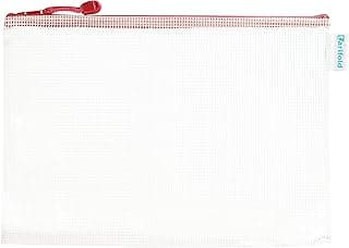 TARIFOLD Es 509004 - Lote de 8 Bolsas de Archivo con Cremallera de Malla A4, Carpetas A4 de Plástico de Impermeable para Documentos, Recibos Papelería Oficina Viaje escuela, hogar, color Amarillo