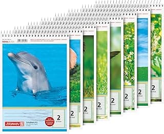 BRUNNEN Bloc escolar | A5, línea 2, 40 hojas, multicolor