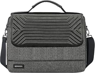 DOMISO 17,3 Pulgadas Impermeable Funda Protectora Bolsa Bandolera Maletin Compatible con Portátil/Tablet/Notebook/Ultrabook/Chromebook/HP Pavilion 17 Envy 17 / Dell Inspiron 17, Negro 1