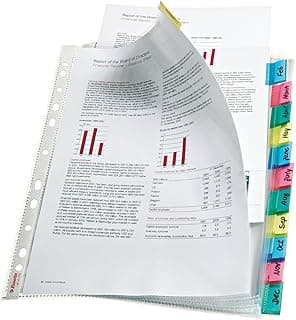 Esselte 414170 - Fundas PP Cristal con Refuerzo 85 Micras (Set 12 Ud.) con Pestaña, Transparente