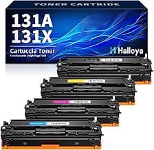Halloya 131X Cartucho de Tóner Compatible para HP 131X 131A CF210X CF211A CF213A CF212A para HP Laserjet Pro 200 Color MFP M276nw MFP M276n M276 M251 M251n M251nw ( Pack de 4)