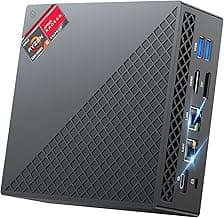 NiPoGi AM06PRO Mini PC Ryzen 7 5825U (Defeat 5700U, 8C/16T, hasta 4,5 GHz), 16GB DDR4 512GB M.2 SSD AMD Mini Ordenador WiFi 6/BT5, Dual LAN, 4K UHD Triple Display DP+HDMI+Type-C, Micro PC Win-11 Pro