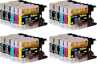 Supply Guy 20 Cartuchos Compatible con Brother LC-1240 LC-1220 para DCP-J525W DCP-J725DW DCP-J925DW MFC-J430 Series MFC-J5910DW MFC-J625DW MFC-J6510DW MFC-J6710DW MFC-J6910DW