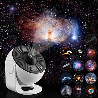 Febotak Proyector de cielo estrellado Planetarium, 12discos planetarios, proyector estrellas， nebulosa/luna/celeste, de cielo estrellado para niños proyector galaxia