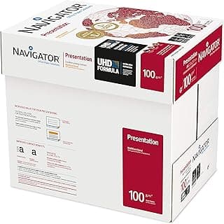 NAVIGATOR Presentation - Papel multifunción, 5 paquetes de 2500 hojas (A4, 100 g/m2), color blanco