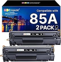 GPC IMAGE 85A CE285A Tóner Negro Compatible para HP CE285A 85A Tóner para HP Laserjet P1102W P1102 P1100 P1106 P1108 P1109 M1130 M1132 M1210 M1210MFP M1212 M122 12NF MM. 1217NFW (2 Pack)