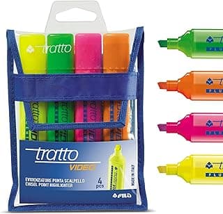 Tratto Video - Pack de 4 marcadores fluorescentes