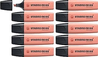 STABILO Marcador BOSS ORIGINAL NatureCOLORS - Caja con 10 unidades - color siena