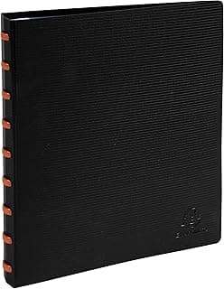 Exacompta - 86034E - 1 carpeta de fundas Exactive extraíble con anillas con 30 bolsillos desmontables - 60 vistas - 5 separadores de colores con portaetiquetas - para A5 - tapa dura negra