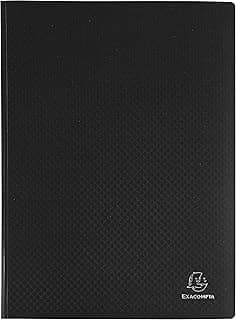 Exacompta 8861E Opak - Portadocumentos (polipropileno mate y opaco con fundas interiores lisas de alta transparencia, 60 fundas y 120 vistas), color negro