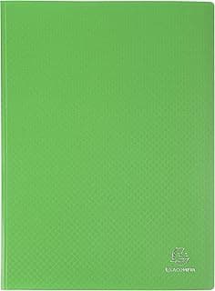Exacompta 8863E Opak - Portadocumentos (polipropileno mate y opaco con fundas interiores lisas de alta transparencia, 60 fundas y 120 vistas), color verde claro