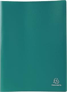 Exacompta 8563E - Carpeta de 60 fundas PVC, A4, color verde
