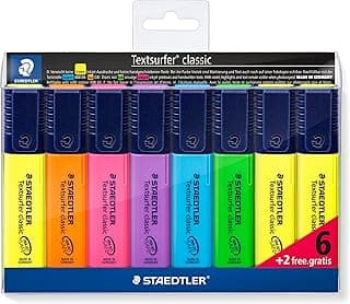 STAEDTLER 364 A WP8 ST, Set de 8 Marcadores Fluorescentes, Multicolor