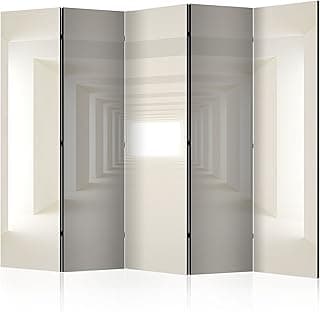 murando Biombo 3D Optica 225x172 cm de Impresion Bilateral en el Lienzo de TNT Decoracion Foto Biombo de Madera con Imagen Impresa Separador Grande Home Office Beige a-A-0124-z-c