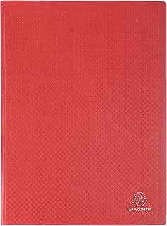 Exacompta 8865E Opak - Portadocumentos (polipropileno mate y opaco con fundas interiores lisas de alta transparencia, 60 fundas y 120 vistas), color rojo
